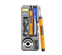 Kit Pirografia Legno, Set di saldatore portatile di piccole dimensioni con interfaccia a batteria e temperatura regolabile for uso domestico,Lavori Elettrici, Fai-da-te, Dissaldatura