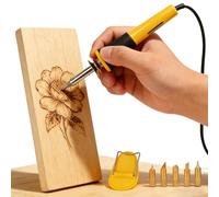Kit Pirografo Per Legno, 40w Kit Pirografia Legno Saldatore Portatile Per Pirografia Max.400°C, Incisore Pirografo Elettrico Con 5 Punte Di Saldatura Per Scultura Pittura, Incisione A Fuoco In Legno