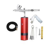 Kit pistola a spruzzo for vernice aerografo con compressore a for for auto modello di bellezza for unghie da barbiere Controllo Preciso(C)