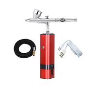 Kit pistola a spruzzo for vernice aerografo con compressore a for for auto modello di bellezza for unghie da barbiere Controllo Preciso(B)