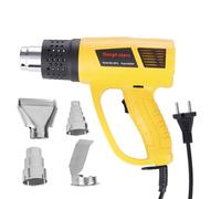 Kit Pistola ad Aria Calda 2000W, Temp. Variabile 140℉-1112℉ (60-600℃), Elemento Calefattore in Ceramica, 4 Ugelli, Protezione Surriscaldamento, Riscaldamento/Soldatura/Ristringimento