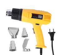 Kit Pistola ad Aria Calda Digital 2000W, Temp. Variabile 140℉-1112℉ (60-600℃), Elemento Calefattore in Ceramica, 4 Ugelli, Protezione Surriscaldamento, Riscaldamento/Riparazione/Ristringimento