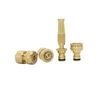 Kit Pistola for irrigazione da Giardino in Ottone da 1/2", 5/8" e 3/4", irrigatore Regolabile, Tubo da Giardino, irrigatore, Lavaggio Auto, irrigazione Prato(1I2 Hose)