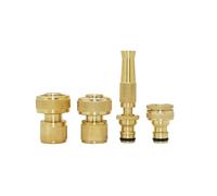 Kit Pistola for irrigazione da Giardino in Ottone da 1/2", 5/8" e 3/4", irrigatore Regolabile, Tubo da Giardino, irrigatore, Lavaggio Auto, irrigazione Prato(5I8 Hose)