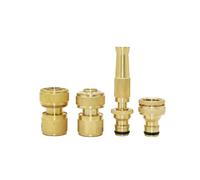 Kit Pistola for irrigazione da Giardino in Ottone da 1/2", 5/8" e 3/4", irrigatore Regolabile, Tubo da Giardino, irrigatore, Lavaggio Auto, irrigazione Prato(3I4 Hose)