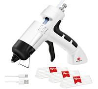 Kit pistola per colla a caldo senza fili da 20 W con caricatore di tipo C, mini pistola per colla e bastoncini set con 32 bastoncini di colla, 2600 mAh ricaricabili, ideale per fai da te, arti