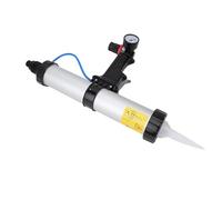 Kit Pistola per Silicone Pneumatica - Pistola per Silicone Compatta in Lega di Alluminio, Applicatore per Cartucce Ad Alta capacità di Riempimento con Design Ergonomico per la