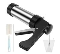 Kit pistola pressa for biscotti Kit manuale in acciaio inossidabile Churros Maker Machine Pasticceria fai da te Siringa Estrusore Ugelli Piping Cream Biscuit Maker(Style 2)