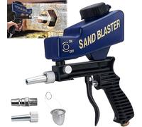 Kit pistola sabbiatrice per compressore d'aria, sabbiatrice manuale per metallo, legno e vetro, sabbiatrice portatile per rimuovere la ruggine pneumatica fino a 120 PSI, macchina per sabbiatura di