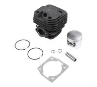Kit pistone cilindro da 43 mm per catene Zenoah 45 cc 4500? per pezzo di ricambio GE con cilindro pistone anello e anelli di sicurezza per una riparazione rapida e lunga durata in giardino nero