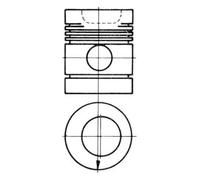 Kit pistone con boccola cilindro 91118962 KOLBENSCHMIDT per EBRO L-Serie