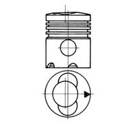 Kit pistone con boccola cilindro 91395962 KOLBENSCHMIDT per KRAMER DEUTZ-FAHR