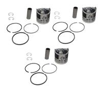 Kit pistone e fasce elastiche standard in 3 pezzi, alesaggio 81 mm, compatibile con motore 3KR2 per escavatori EX30 EX35 EX40