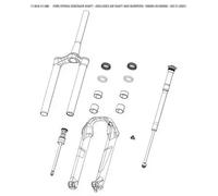 Kit pistone forcella Rockshox Sid C1 2021 Dba 100mm 29""35mm " Noir