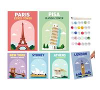 Kit Pittura Con Numeri Per Ragazzi 6 pezzi libro da colorare giocattoli fai