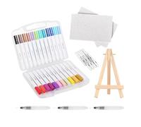 Kit Pittura Effetto Morbido con Schiuma, Set Artistico Creativo con 12 Pennarelli per Bambini, Set Creativo per Lavoretti Artistici per Ragazze e Ragazzi di Tutte le Età