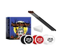 Kit pittura per il viso, set pittura per il corpo | Pittura per il corpo a 3 colori con pennelli e spugna - Trucco per costumi cosplay per trucco da per cosplay di feste di Halloween per teatro
