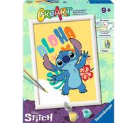 Kit pittura per numeri Ravensburger CreArt Aloha Stitch 1 pagina pennelli inclusi
