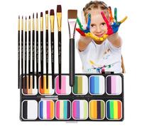 Kit Pittura Viso - Professionale E Corpo In 12 Colori | Lavabile Per Body