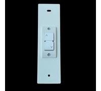 Kit Placca Metallo + Supporto Placca +Pulsante Elettrocanali Stabilizzato Bianco