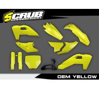 Kit plastica gialla Husqvarna 2025 FC TC TX FX Rtech + protezioni forcella