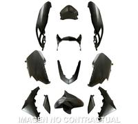 Kit Plastica HERT Yamaha 125 12 Pezzi Nero Opaco per Moto Ricambi