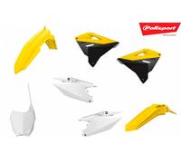 Kit plastica POLISPORT giallo/nero/bianco per Suzuki RM 125/250 '01-'