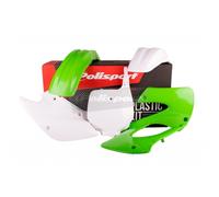 Polisport Off Road Mx Kawasaki Kx85/100 01-13 Oem 90541 Plastics Kit Verde,Bianco