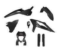 KIT PLASTICHE 6 PEZZI (CON PARASTELI FACTORY E CORNICE PORTA FARO) RR BETA COLORE NERO