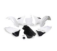 KIT PLASTICHE 7 PEZZI CON SERBATOIO-TAPPO SERBATOIO-ADATTATORE TABELLA ANTERIORE YAMAHA BIANCO YZ
