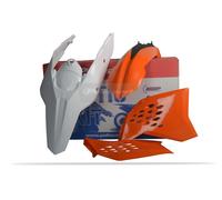 Kit Plastiche Carene completi - Enduro Nero Arancione Bianco Polisport Ktm Exc-f