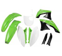 UFO Turkey – Kit plastiche Kawasaki KXF 450 2009-2011 9pz forcella Verde/Bianco/Nero