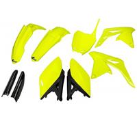 Ufo Suzuki Rmz 250 2010-2018 Sukit416f-dflu Fork Protectors & Plastics Kit Giallo