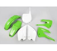 SET PLASTICA KAWASAKI KX 85 '01-'13 RESTYLING COLORE OEM (VERDE/BIANCO