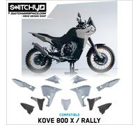 Kit plastiche carene KOVE 800 X-PRO e RALLY - RTECH REVOLUTION grigio
