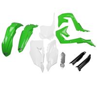 Kit plastiche con protezioni forcella Kawasaki KX dopo 2019 UFO verde / bianco