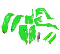Kit plastiche con protezioni forcella Kawasaki KX dopo 2019 UFO verde fluo