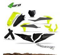 KIT PLASTICHE UFO PLAST KTM SX SXF 2019-2022 NERO GIALLO FLUO + COPRISTELI