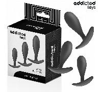 Kit Plug Anale 3 Misure Addicted Toys - Silicone, Base Ancora