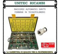 Kit pneumatica raccordo automatico diritto femmina tecnopolimero scatola 60pz.