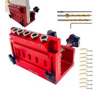 Kit Pocket Jig Hole | Set di stencil per tasselli, posizionamento efficiente in lega di alluminio, per falegnameria, lavorazione del legno, progetti fai da te