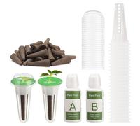 Kit Pod per Accessori per Giardino Idroponico, Incluso Cesto per Piante, Spugne per Coltivazione, Cupole per Coltivazione, Etichette, Ricariche per il Sistema di Avviamento dei