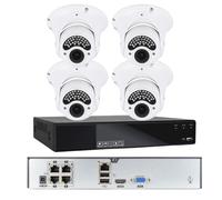 KIT PoE NVR 4 canali 5MP con 4 telecamere 2MP 2,8 - 12mm Ottica Varifocale dome