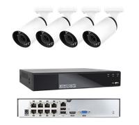 KIT PoE NVR 8 canali 5MP con 4-8 telecamere 2MP 2,7-13mm varifocale motorizzata
