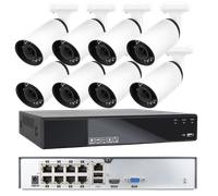 KIT PoE NVR 8 canali 5MP con 4-8 telecamere 2MP 2,7-13mm varifocale motorizzata