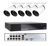 KIT PoE NVR 8 canali 5MP con 4-8 telecamere 2MP 2,7-13mm varifocale motorizzata