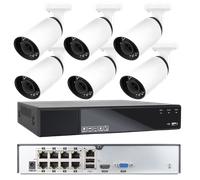 KIT PoE NVR 8 canali 5MP con 4-8 telecamere varifocale motorizzata 2,7-13mm 2MP