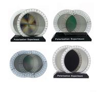 Kit polarizzatore ottico per studenti con piastra di interferenza per l'educazione scientifica Uso in esperimenti dimostrativi di polarizzazione della luce e polarizzazione del colore (colore)