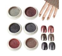 Kit polvere per cromata, 6 colori glitter per unghia cromata | Pigmento per in polvere brillante per fidanzata, moglie, amica, sorella, figlia, lasciando una straordinaria sensazione di