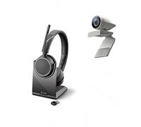 Kit Poly Studio P5 con Voyager 4220 UC (Plantronics) - Videocamera per videoconferenze HD 1080p - Kit con cuffia wireless stereo e webcam professionale